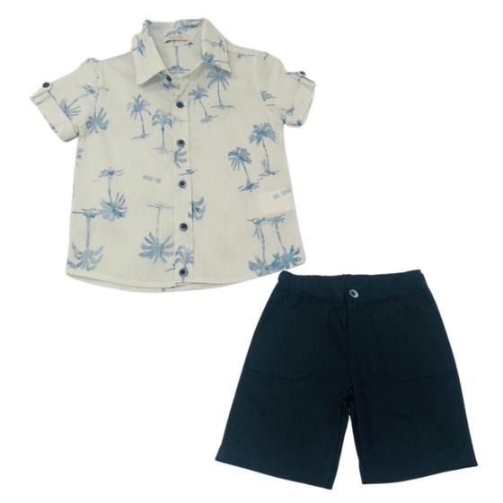 Imagem de Conjunto Infantil Menino Bermuda E Camisa Coqueiros