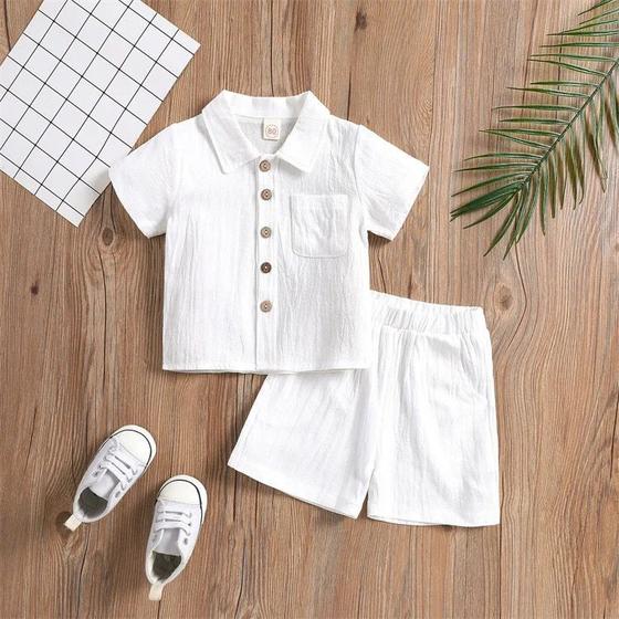 Imagem de Conjunto Infantil Menino Bermuda e Camiseta Fresco e Confortavel