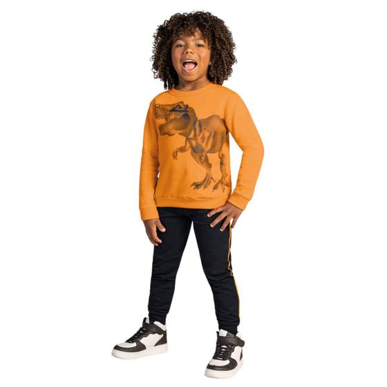 Imagem de Conjunto Infantil Menino Blusa e Calça Dinossauro Brandili 54894