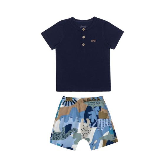 Imagem de Conjunto Infantil Menino Camisa/Bermuda Bichos Alakazoo