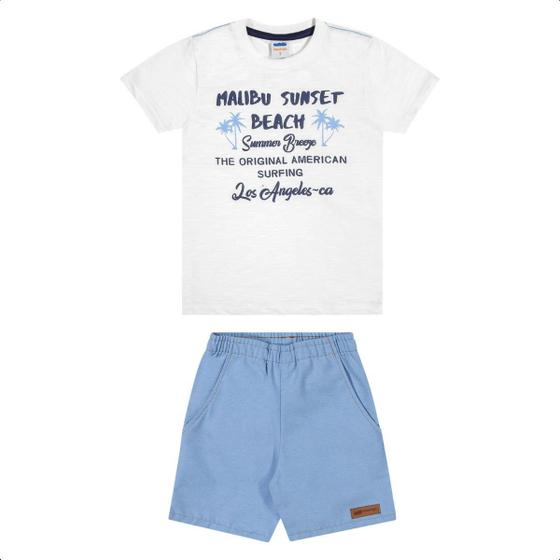 Imagem de Conjunto Infantil Menino Camiseta Bermuda Sarja Marlan 62657