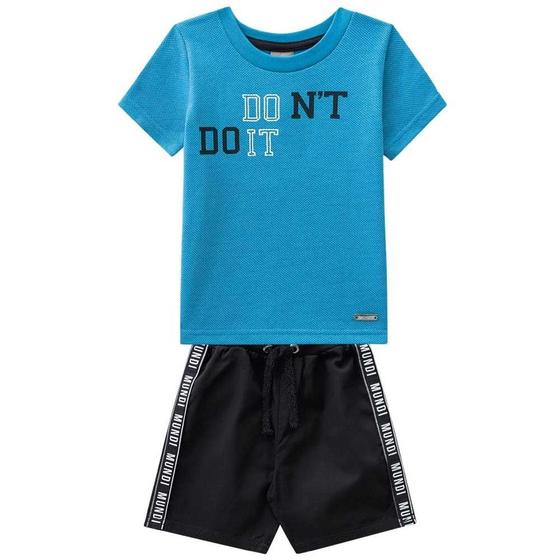 Imagem de Conjunto Infantil Menino Camiseta E Bermuda Sarja