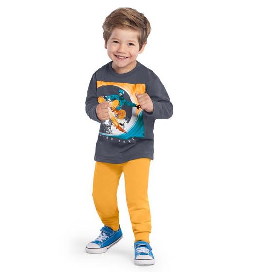 Imagem de Conjunto Infantil Menino Camiseta M/L + Calça Kyly1000123