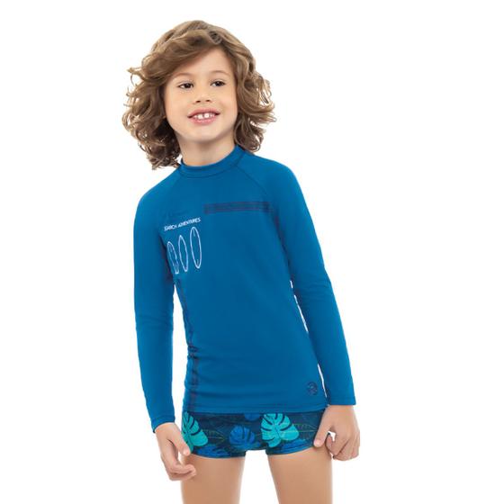 Imagem de Conjunto Infantil Menino Camiseta Sunga Uv Kamylus Tam 1ao14