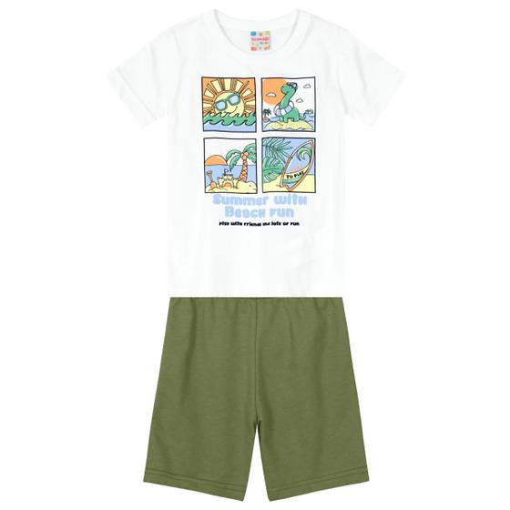 Imagem de Conjunto infantil menino com bermuda moletinho Brandili