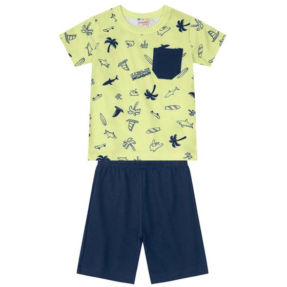 Imagem de Conjunto infantil menino com bermuda moletinho Brandili