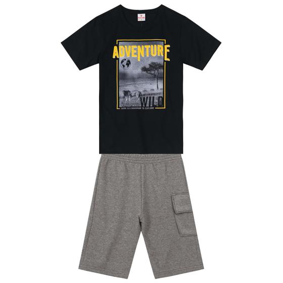 Imagem de Conjunto infantil menino com camiseta e bermuda Brandili