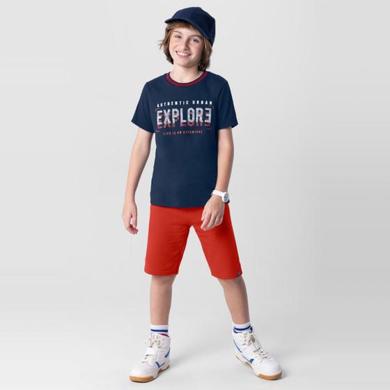 Imagem de Conjunto infantil menino com camiseta e bermuda Brandili