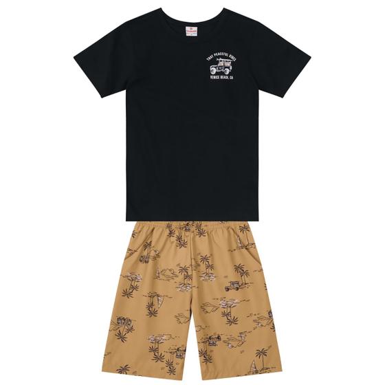 Imagem de Conjunto infantil menino com camiseta e bermuda Brandili