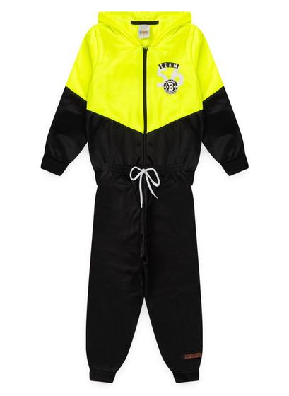 Imagem de Conjunto Infantil Menino Inverno Esportivo NBA - Team 56 - Amarelo Neon e Preto