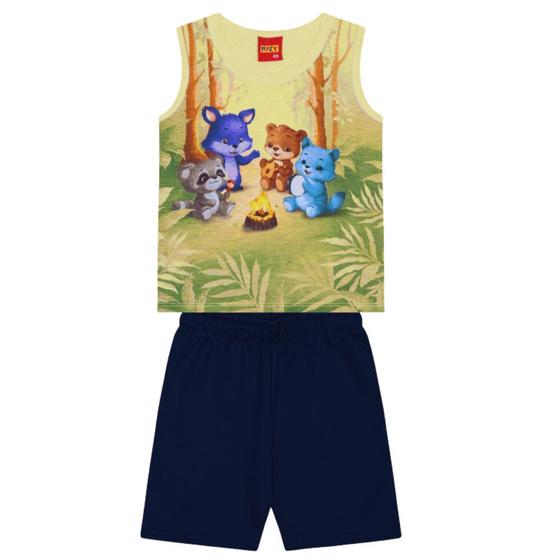 Imagem de Conjunto Infantil Menino Kyly Regata Bichinhos