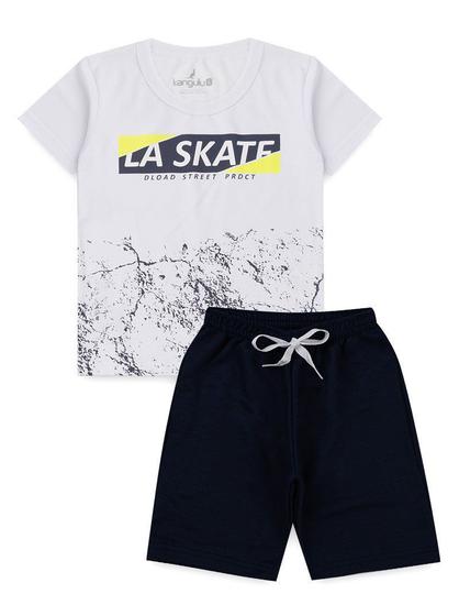 Imagem de Conjunto Infantil Menino La Skate Branco Kangulu (1 ao 10)