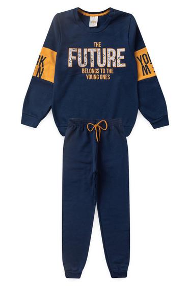 Imagem de Conjunto Infantil Menino Moletom - Future - Azul Marinho