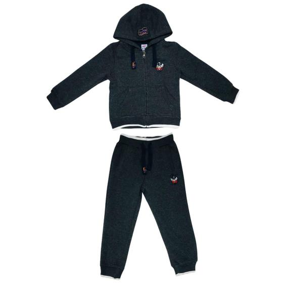 Imagem de Conjunto Infantil Menino Moletom Inverno Capuz 