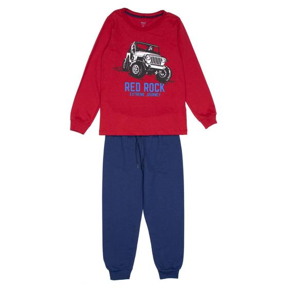 Imagem de Conjunto Infantil Menino Pitiska Carro Vermelho/Marinho