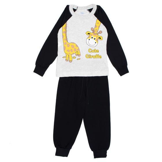 Imagem de Conjunto Infantil Menino Pitiska Girafa Cinza/Preto