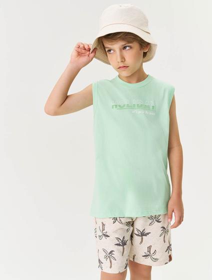 Imagem de Conjunto Infantil Menino Regata E Bermuda Holiday Verde Divertto