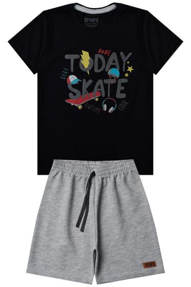 Imagem de Conjunto Infantil Menino Today Skate Preto
