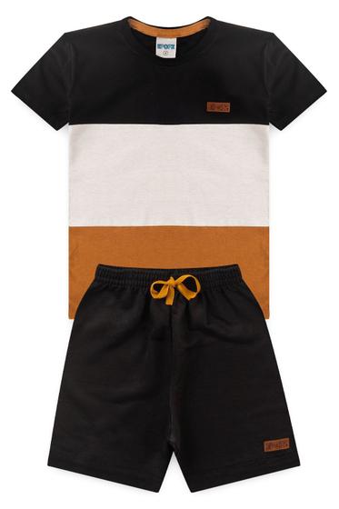 Imagem de Conjunto Infantil Menino Tricolor Preto