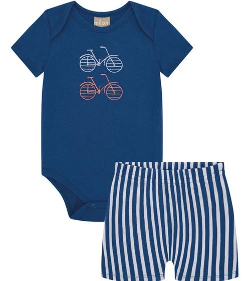 Imagem de Conjunto Infantil Milon Menino Body E Short - Bicicleta