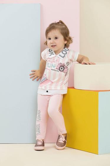 Imagem de Conjunto infantil modinha - blusa e legging