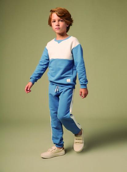 Imagem de Conjunto Infantil Moletom - Azul - Bugbee