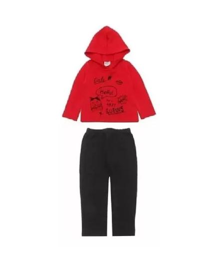 Imagem de Conjunto Infantil Moletom Com Capuz Menina Hello!!!