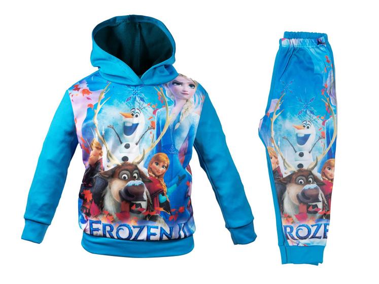 Imagem de Conjunto Infantil Moletom Frozen Flanelado Com Capuz 01 a 09 anos