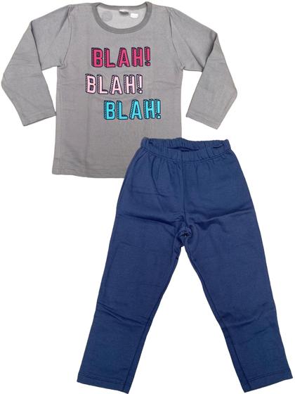 Imagem de Conjunto Infantil Moletom Menina Blah