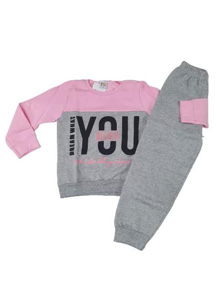 Imagem de Conjunto infantil moletom menina blusa +calça tam 04