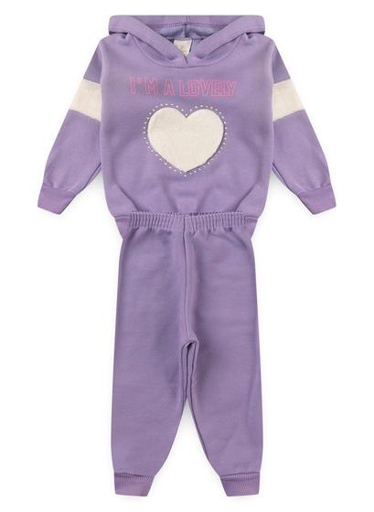 Imagem de Conjunto Infantil Moletom Menina Com Capuz - I'm A Love - Lilás