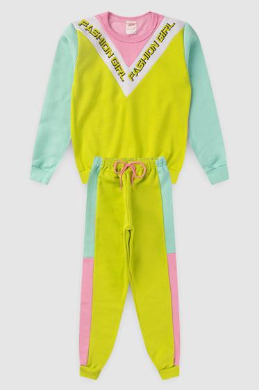 Imagem de Conjunto Infantil Moletom Menina Recorte Fashon Girl 