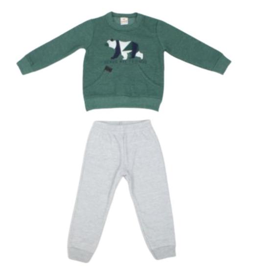 Imagem de Conjunto Infantil Moletom Menino Estampa de Urso - Marca Brandili
