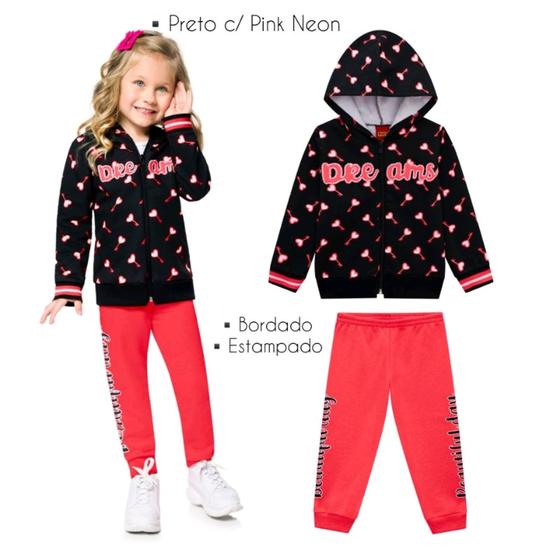 Imagem de Conjunto Infantil Moletom Pelúciado Feminino Kyly