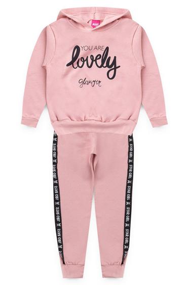 Imagem de Conjunto Infantil Moletom Peluciado Rosa - Mafi Kids