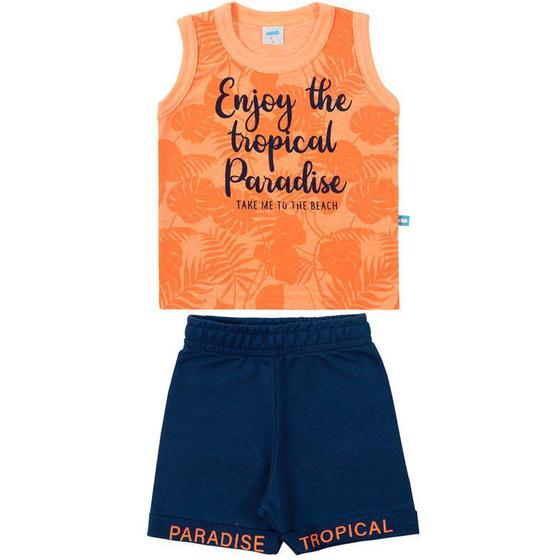 Imagem de Conjunto Infantil Paradise Laranja com Marinho