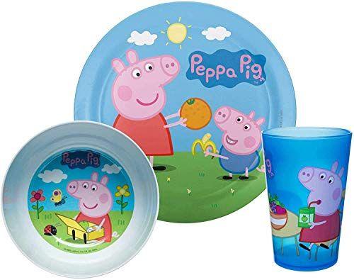 Imagem de Conjunto Infantil Peppa Pig 3 peças, Livre de BPA, Durável