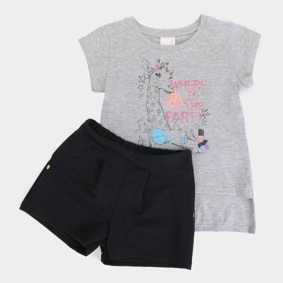 Imagem de Conjunto Infantil Quimby Estampado Feminino