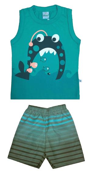 Imagem de Conjunto Infantil Regata C/ Bermuda Várias Estampas Nº1 Ao 3