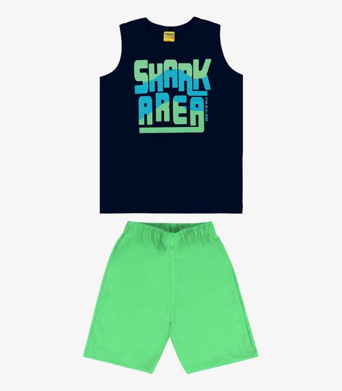 Imagem de Conjunto Infantil Regata Com Bermuda Rovi Kids Azul