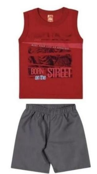 Imagem de Conjunto Infantil Regata Short Microfibra Menino Street Elia