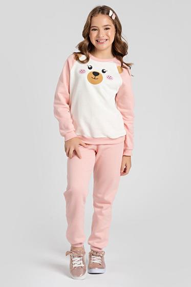 Imagem de Conjunto Infantil Rosa Ursinho Baby Girl