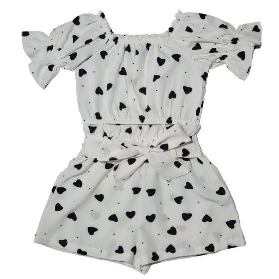 Imagem de Conjunto Infantil Short Laço Cropped Ciganinha