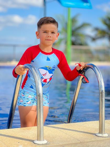 Sunga Roupa De Praia ProteÃ§Ã£o Solar Para Bebe Conjunto Bebê