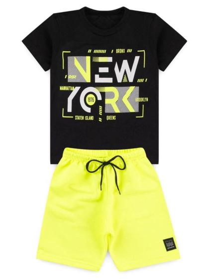 Imagem de Conjunto infantil  verão em moletinho new  york - ricoo