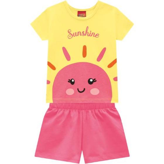 Imagem de Conjunto infantil verão kyly em algodão menina 4-6-8-