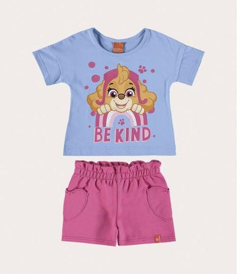 Imagem de Conjunto infantil verão licenciado patrulha canina malwee kids menina 4-6-8