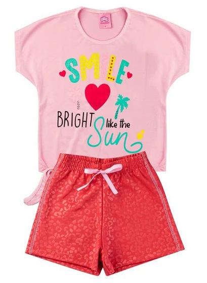 Imagem de Conjunto Infantil Verão Menina Rosa Bebe