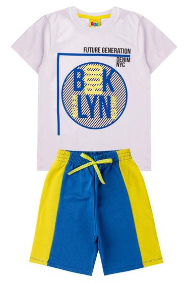 Imagem de Conjunto Infantil Verão Menino Brooklyn Branco / Piradinhos