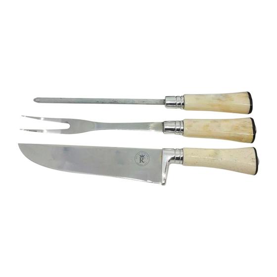 Imagem de Conjunto Inox com Cabo de Osso 3 Peças - Dal Castel